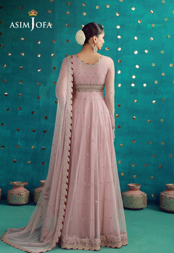 AJULFB-07 Embroidered Poly Net Unstitched 2 Pcs