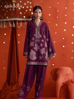 AJULFB-10 Embroidered Boski Silk Unstitched 2 Pcs