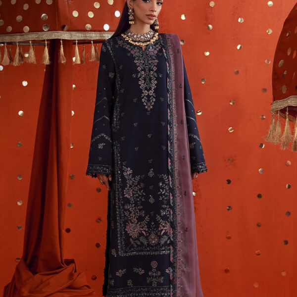 AJULFB-05 Embroidered Boski Silk Unstitched 3 Pcs