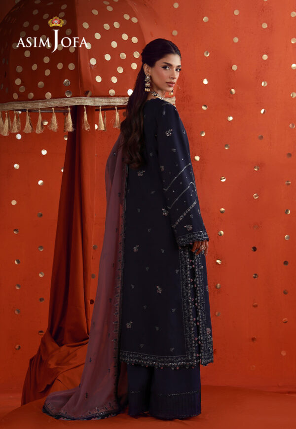 AJULFB-05 Embroidered Boski Silk Unstitched 3 Pcs