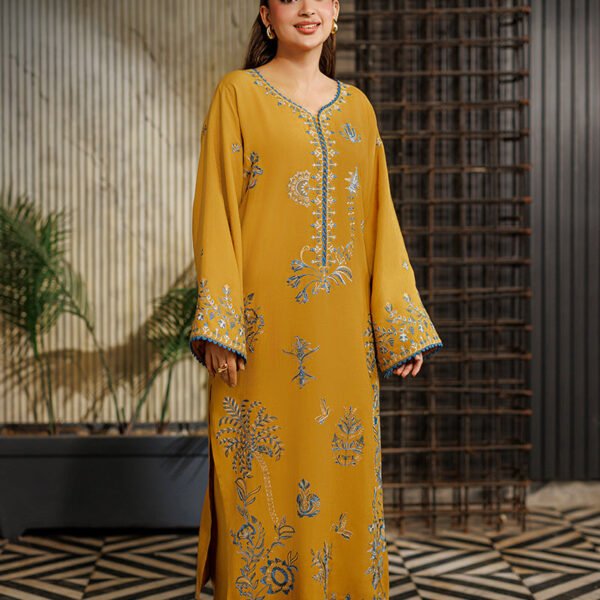 AJPB-314 Embroidered Raw Silk Stitched 2pcs